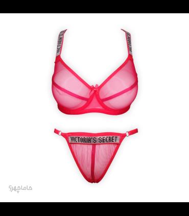 ست شورت و سوتین فنردار توری ویکتوریا سکرت کد 465