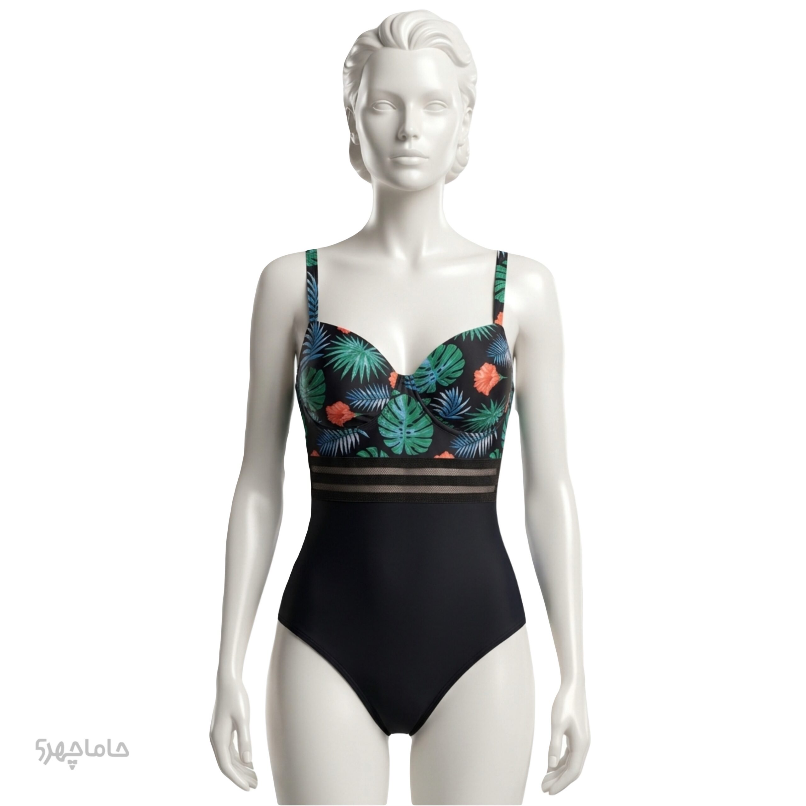 Women's swimwear مایو زنانه یکتکه طرح هاوایی