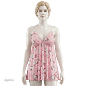 لباس خواب و راحتی زنانه صورتی کوتاه طرح کیتی زنانه