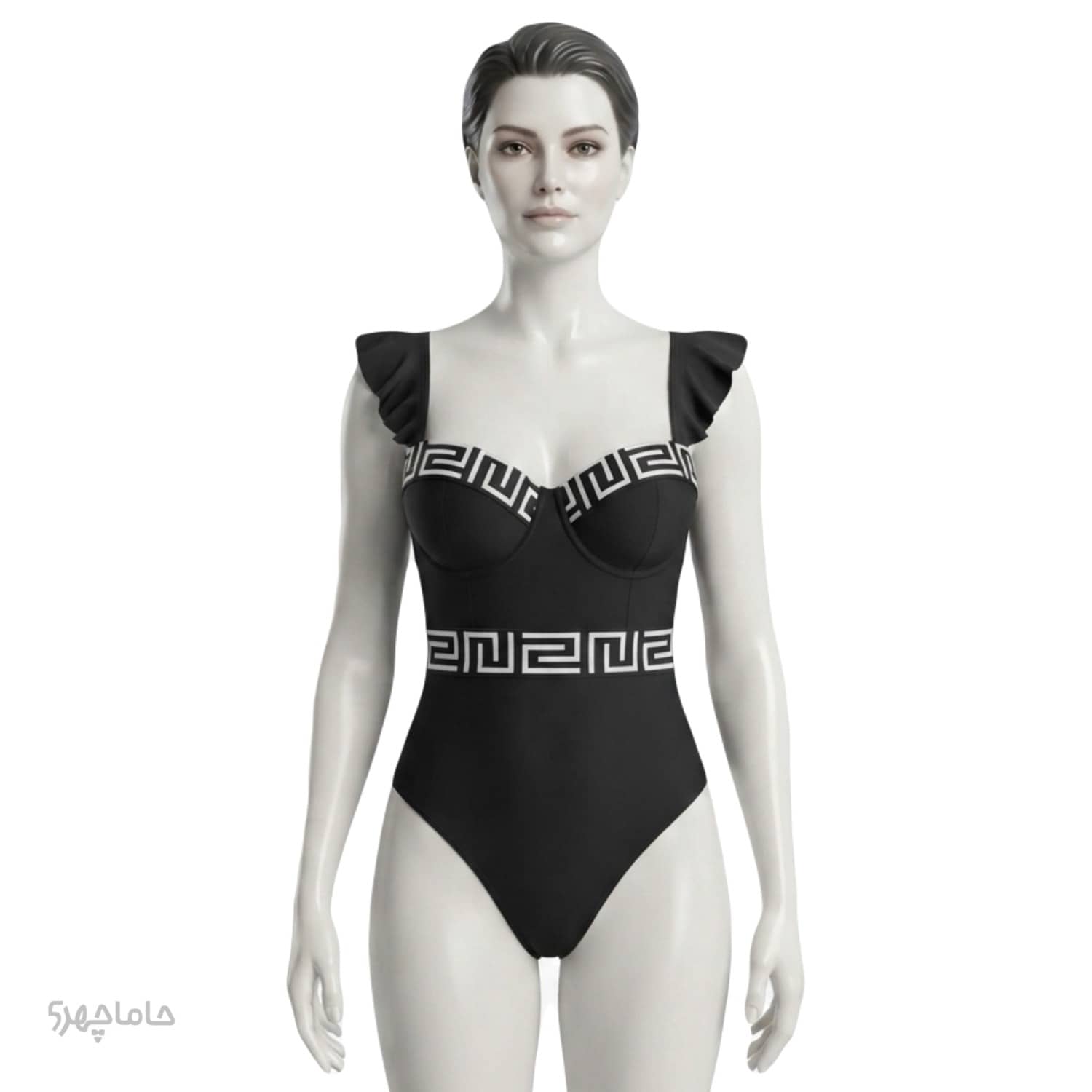مایو زنانه کاپدار بند سرشانه فانتزی مایو زنانه سرشانه مدلدار